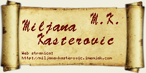 Miljana Kašterović vizit kartica